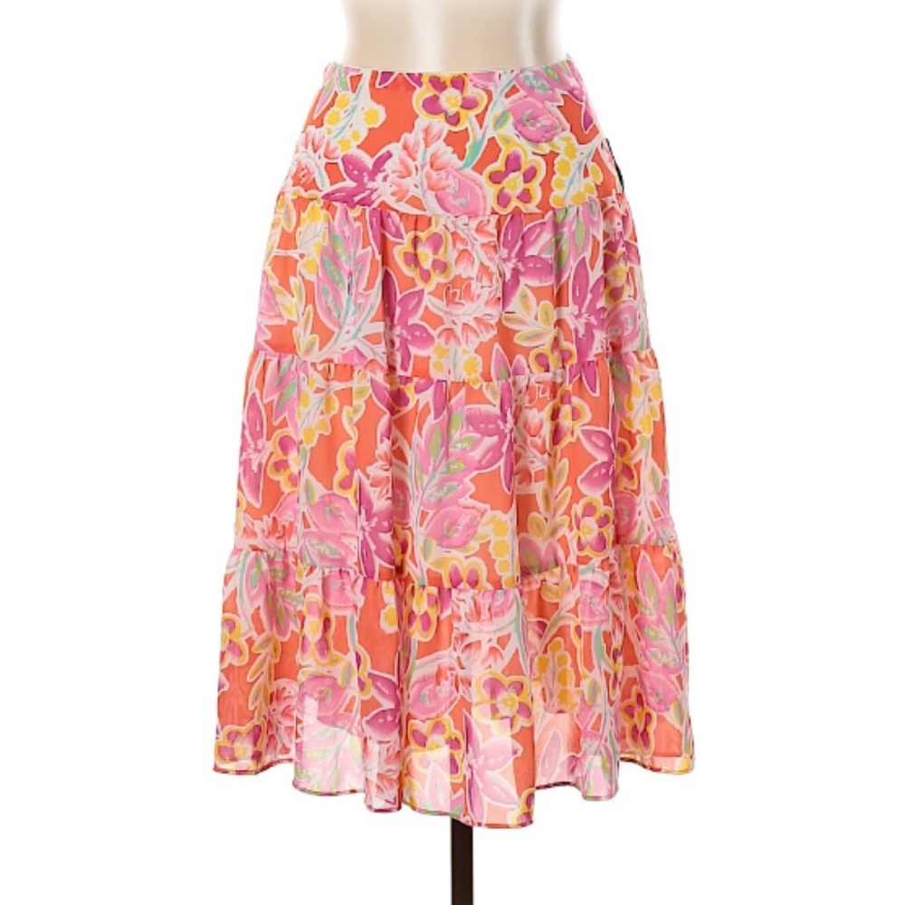 Chaps Floral Skirt